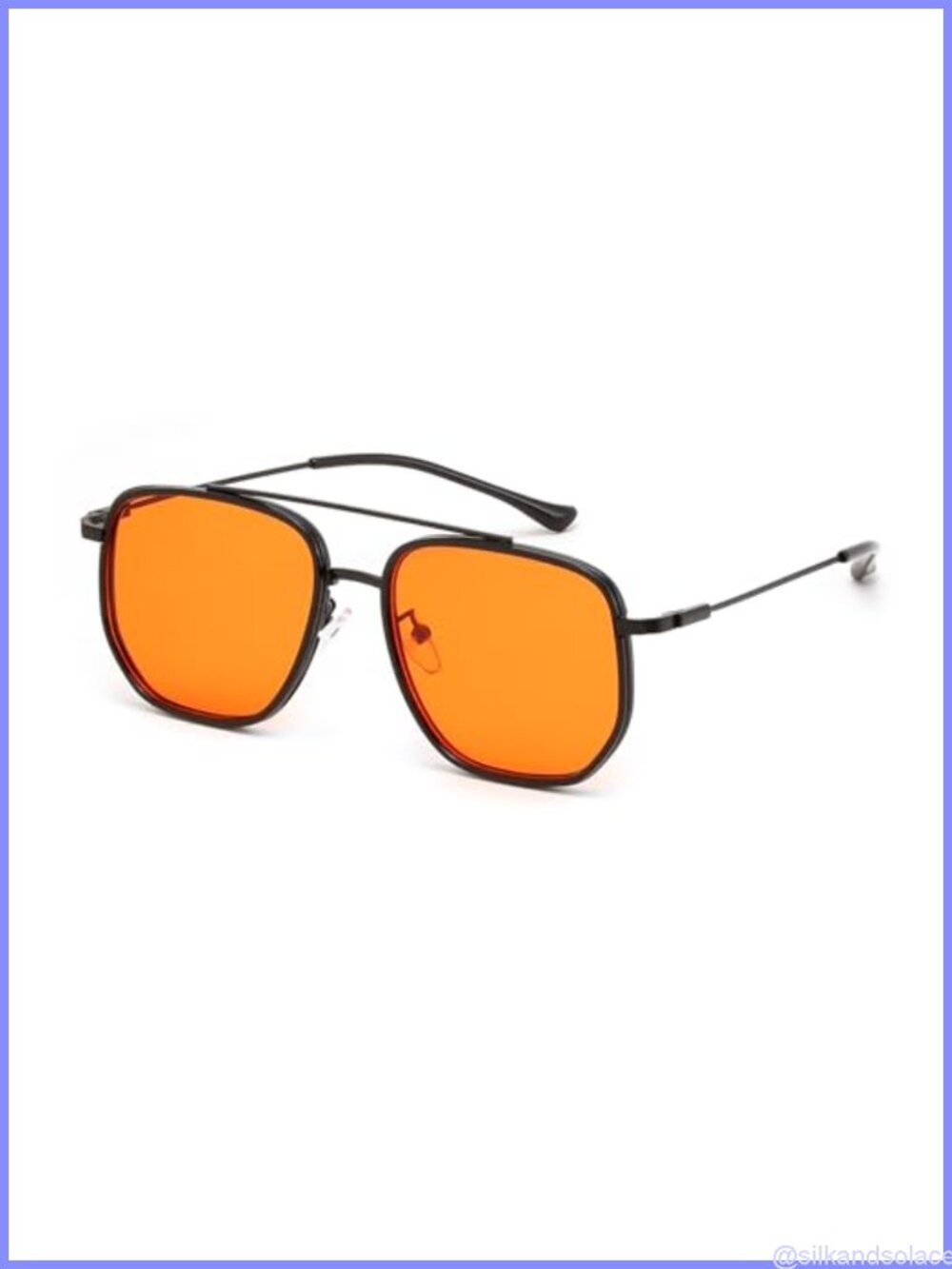 Retro Square Aviator Sunglasses Lightweight Unisex UV400 Metal Full Frame